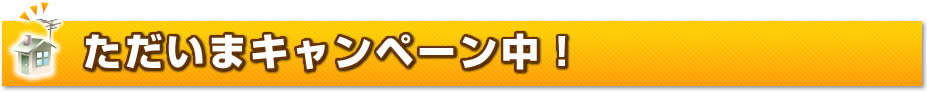 ただいまキャンペーン中！