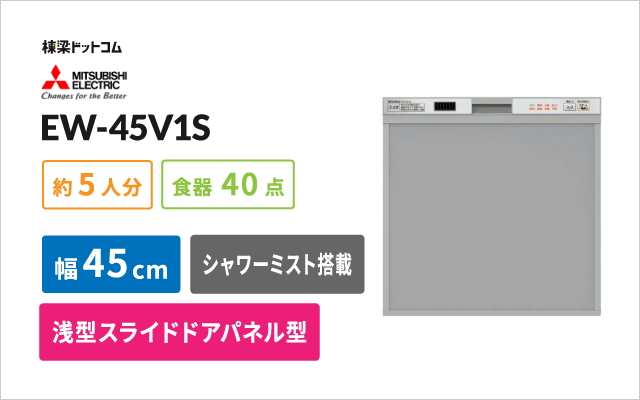 ミツビシデンキ 三菱電機 ビルトイン食器洗い乾燥機 EW-45V1S