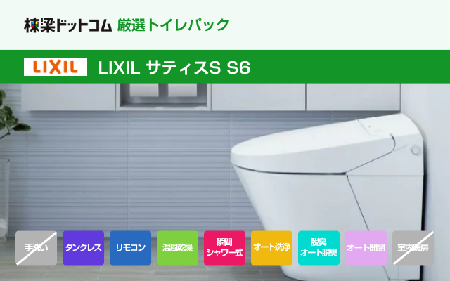 リクシル LIXIL サティスS S6（工事費込み）