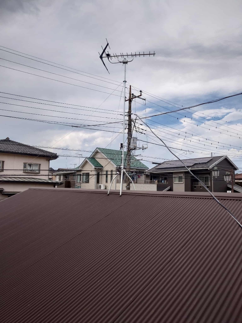 神奈川県厚木市の戸建住宅にて、八木式アンテナを新設しました。