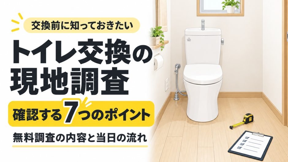 トイレ交換の現地調査では何を見ているのか? 無料調査で確認する7つのポイントと当日の流れ